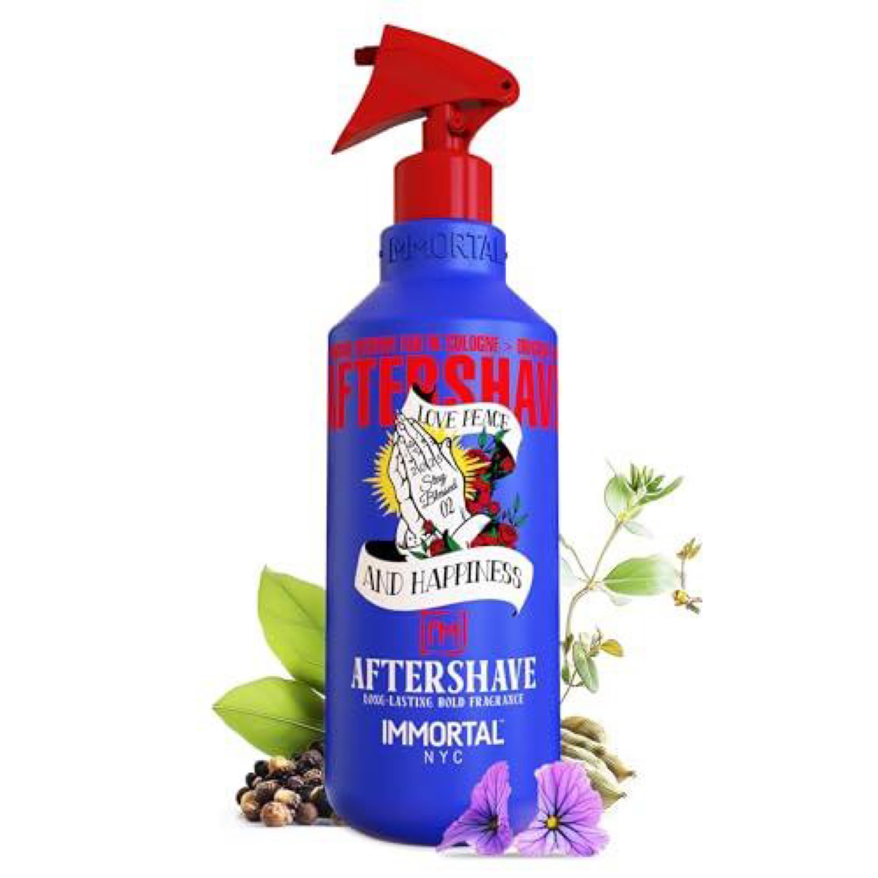 Immortal NYC Stay Blessed 02, After Shave Spray Premier Men ' S Cologne, 17 oz, Exclusive Barbers, Softens Skin, Refreshes, Disinfects and Relieves Face and Skin
